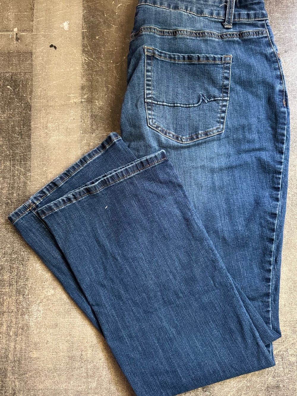 Maurices Women High Rise Boot Cut Jeans - Dark Blue Denim